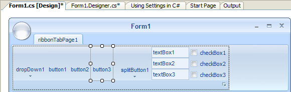 Group with added controls