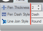 Well-aligned controls in a ribbon group