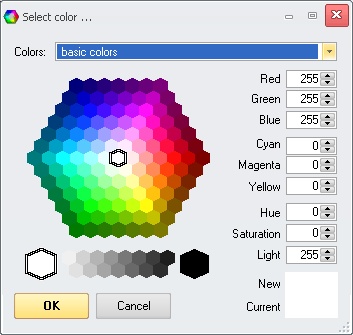 Prof-UIS: Color selection dialog box 1